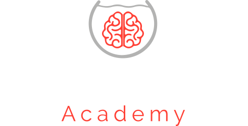 Think Ahead Academy logo blanco y rojo